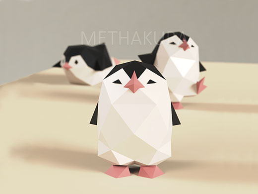 Схема пингвина из бумаги